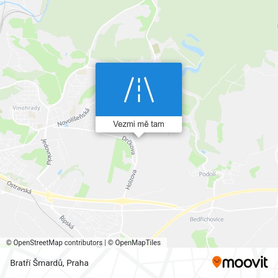 Bratří Šmardů mapa