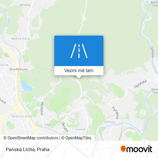 Panská Lícha mapa