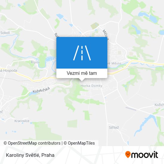 Karoliny Světlé mapa