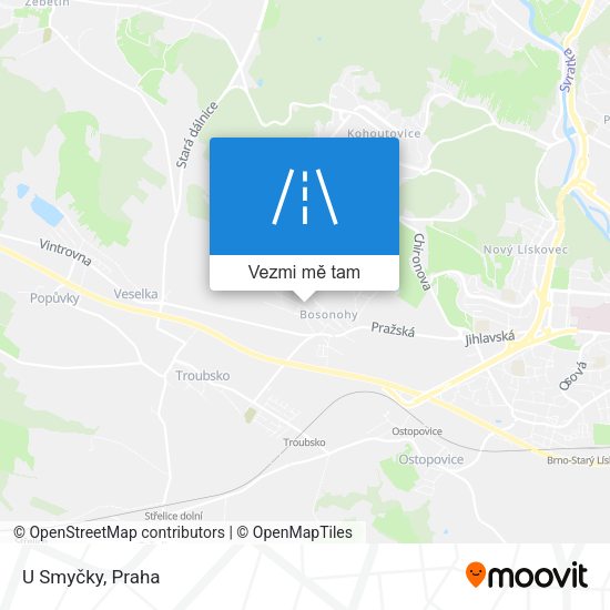 U Smyčky mapa