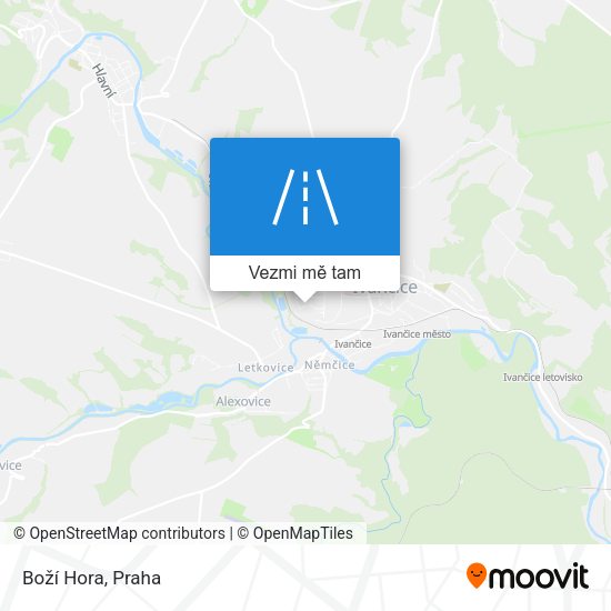 Boží Hora mapa