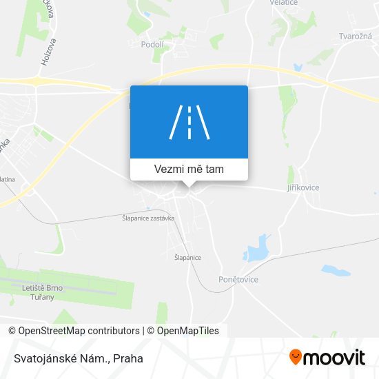 Svatojánské Nám. mapa