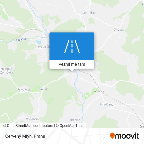 Červený Mlýn mapa