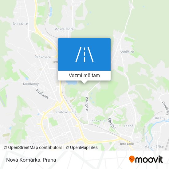 Nová Komárka mapa