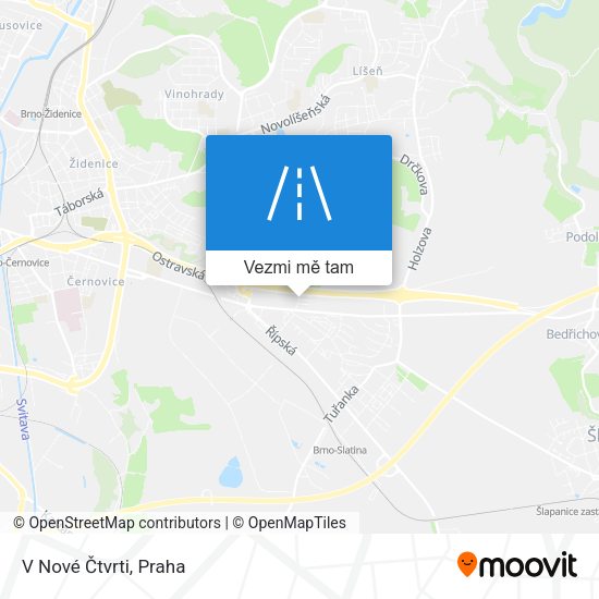 V Nové Čtvrti mapa