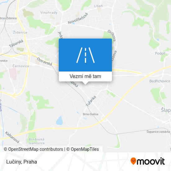 Lučiny mapa
