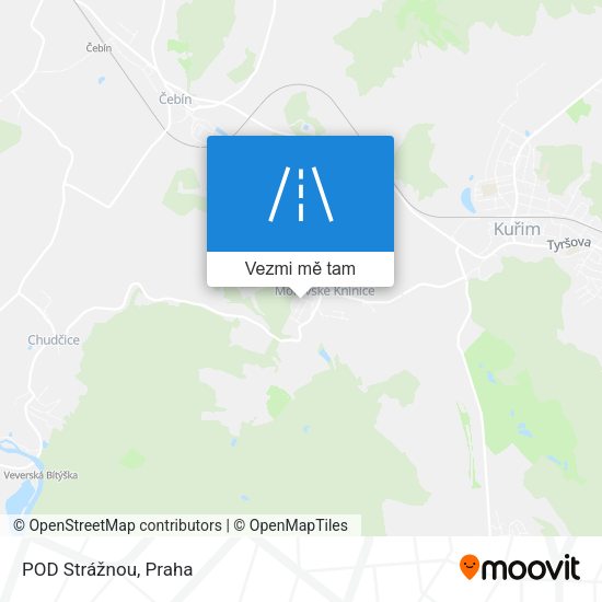 POD Strážnou mapa
