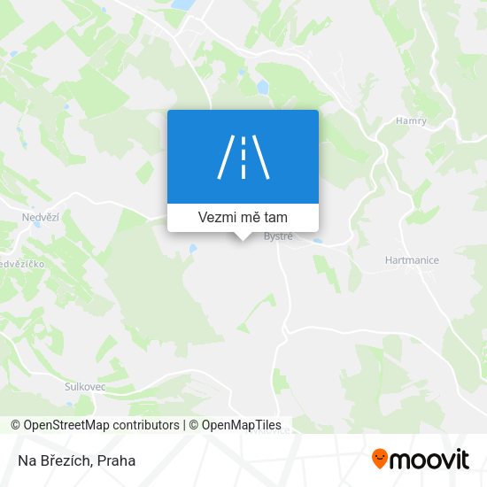 Na Březích mapa