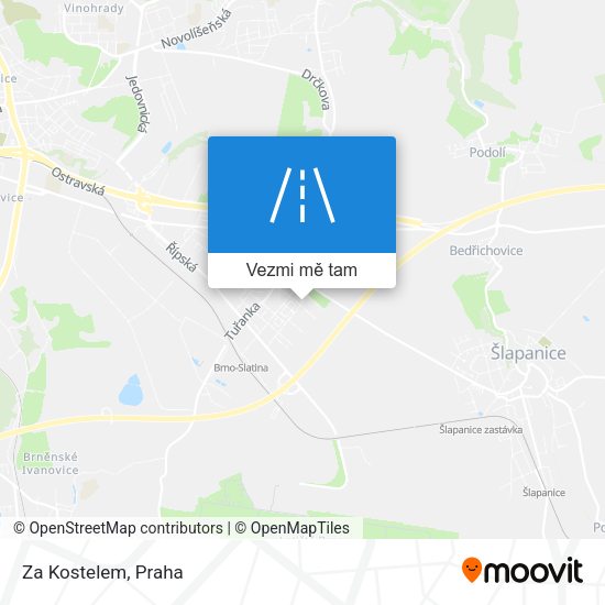 Za Kostelem mapa