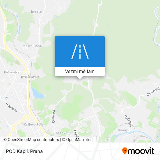POD Kaplí mapa