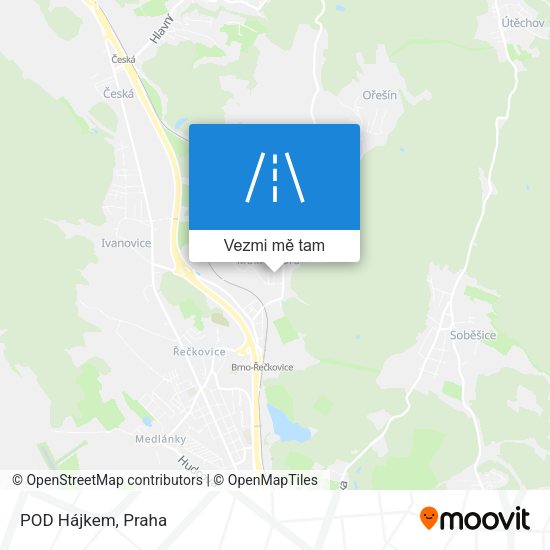 POD Hájkem mapa