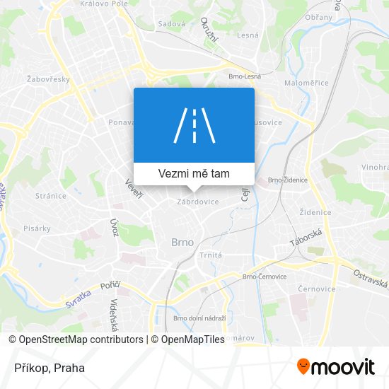 Příkop mapa