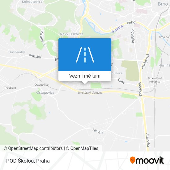 POD Školou mapa