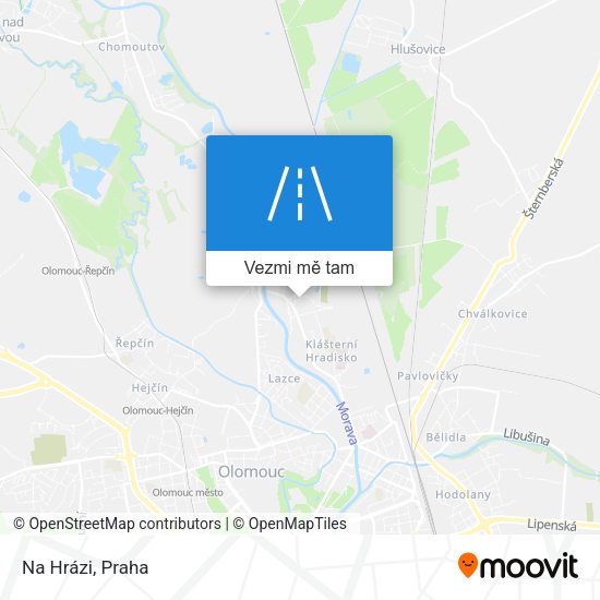 Na Hrázi mapa