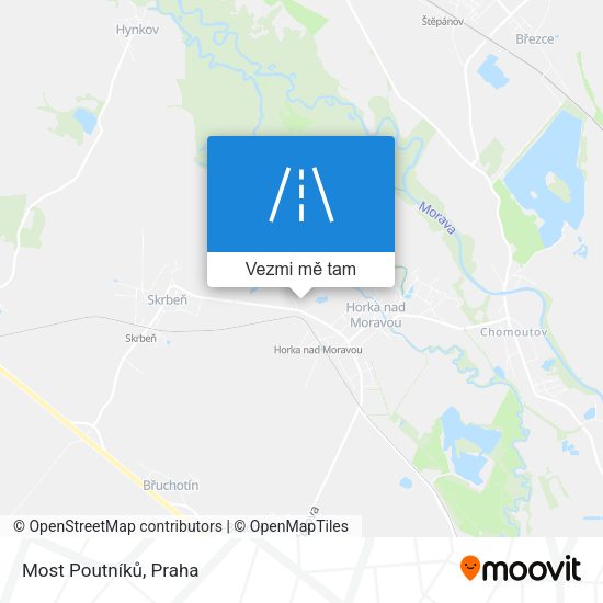 Most Poutníků mapa