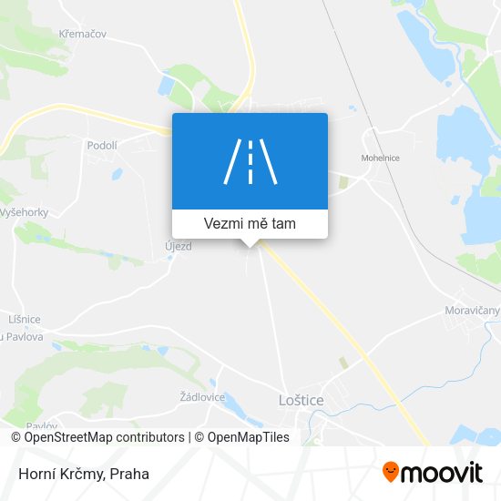 Horní Krčmy mapa