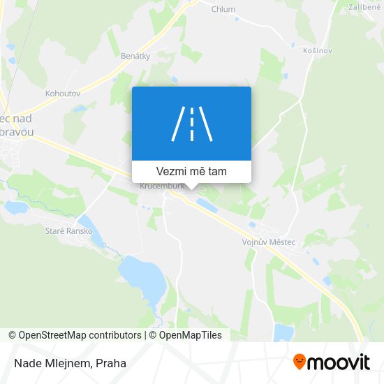 Nade Mlejnem mapa