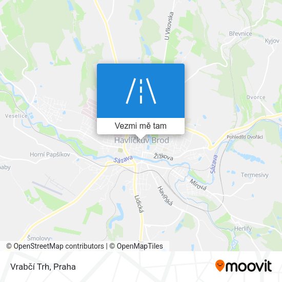 Vrabčí Trh mapa