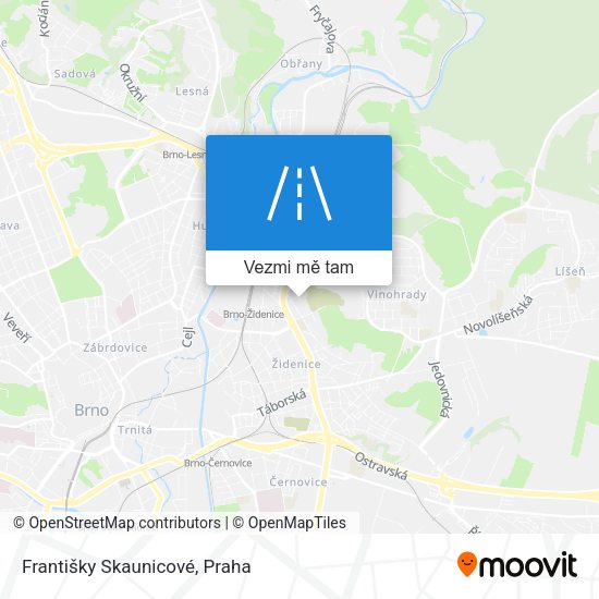 Františky Skaunicové mapa