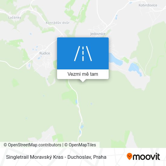 Singletrail Moravský Kras - Duchoslav mapa