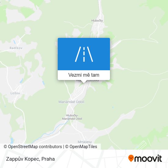 Zappův Kopec mapa