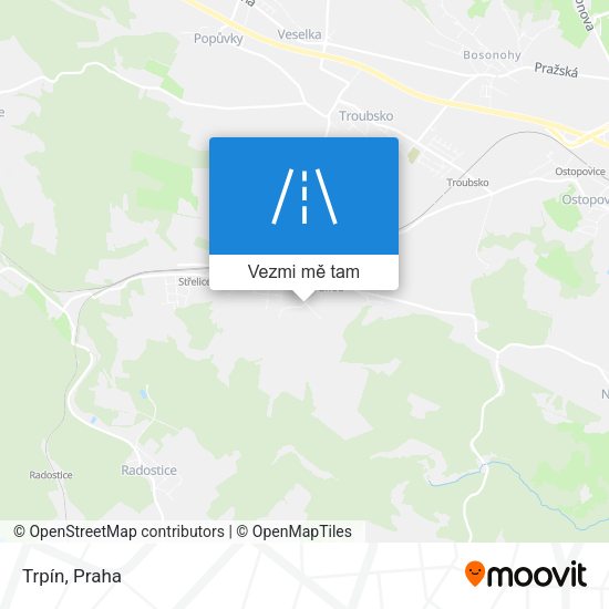 Trpín mapa