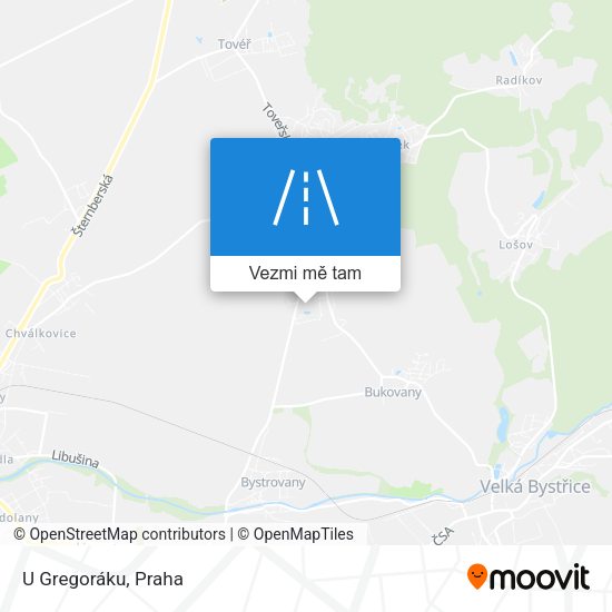 U Gregoráku mapa