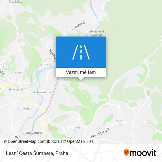 Lesní Cesta Šumbera mapa