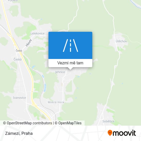 Zámezí mapa