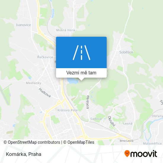 Komárka mapa