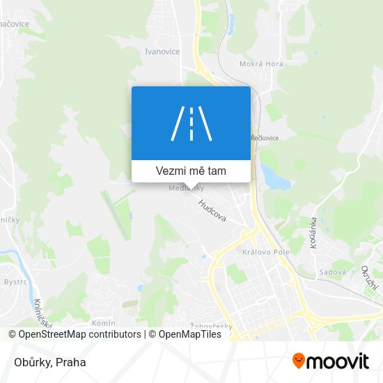 Obůrky mapa