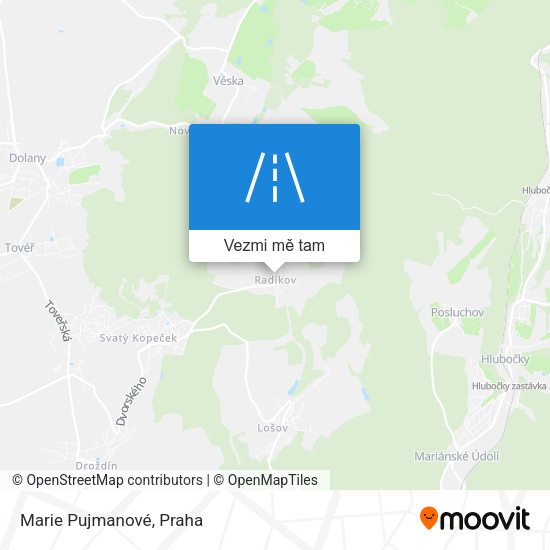 Marie Pujmanové mapa