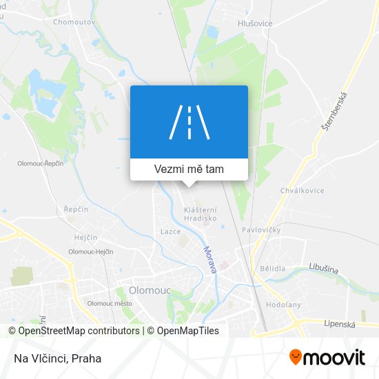 Na Vlčinci mapa