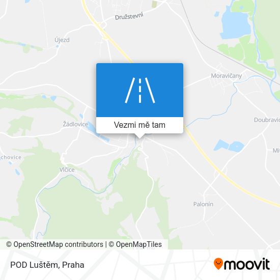 POD Luštěm mapa