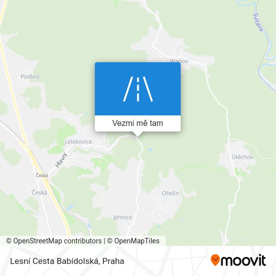Lesní Cesta Babídolská mapa