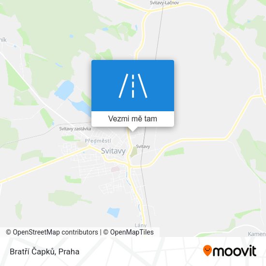 Bratří Čapků mapa