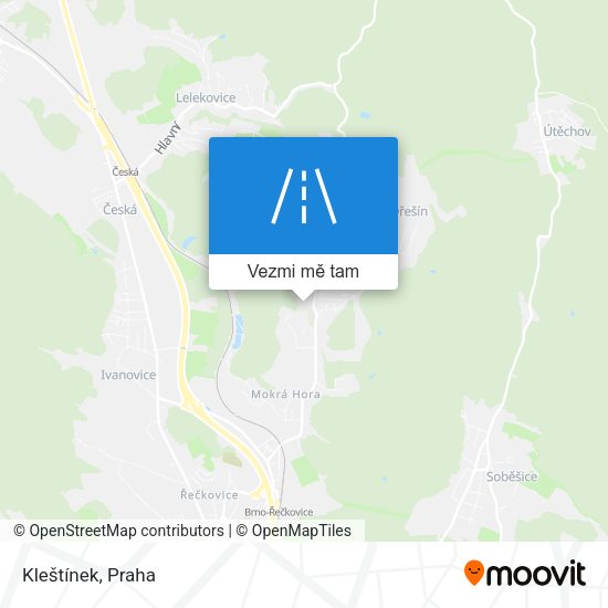 Kleštínek mapa