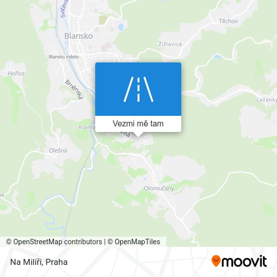 Na Milíři mapa