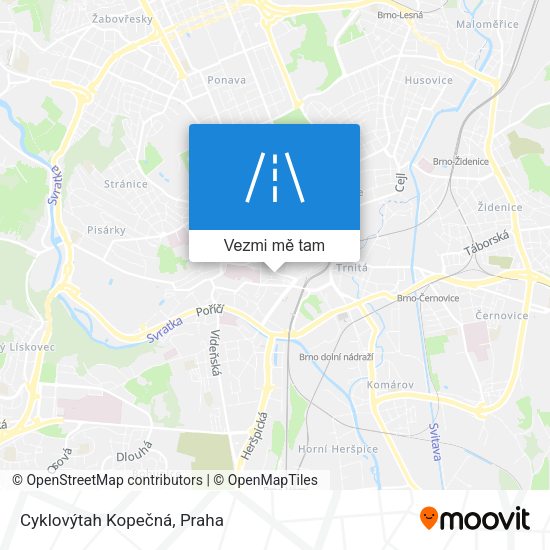 Cyklovýtah Kopečná mapa