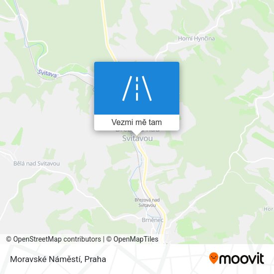 Moravské Náměstí mapa