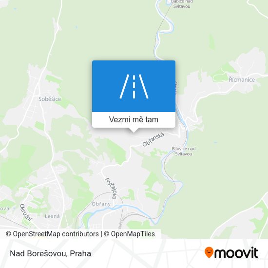 Nad Borešovou mapa