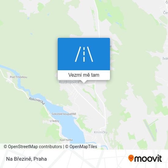 Na Březině mapa