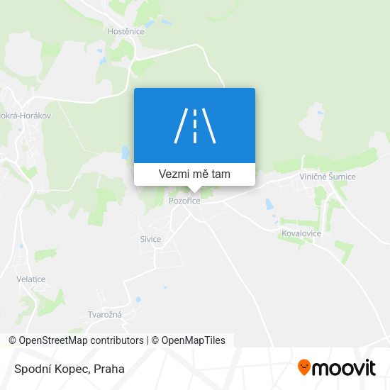 Spodní Kopec mapa