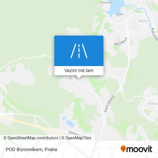 POD Borovníkem mapa