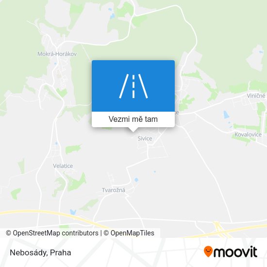 Nebosády mapa