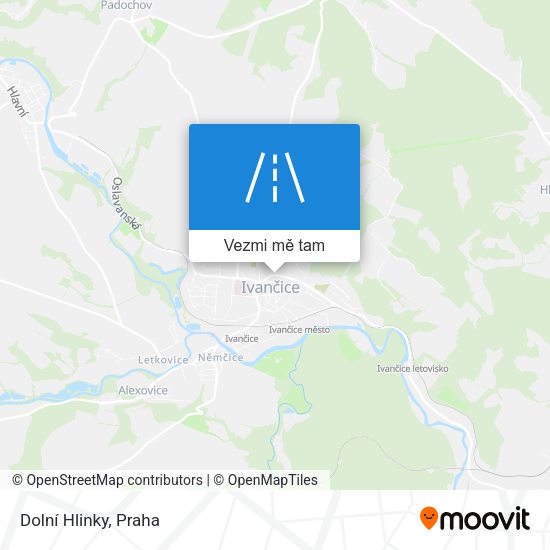 Dolní Hlinky mapa