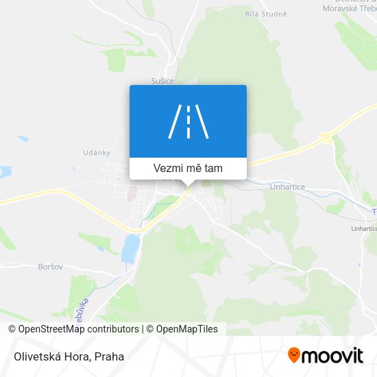 Olivetská Hora mapa
