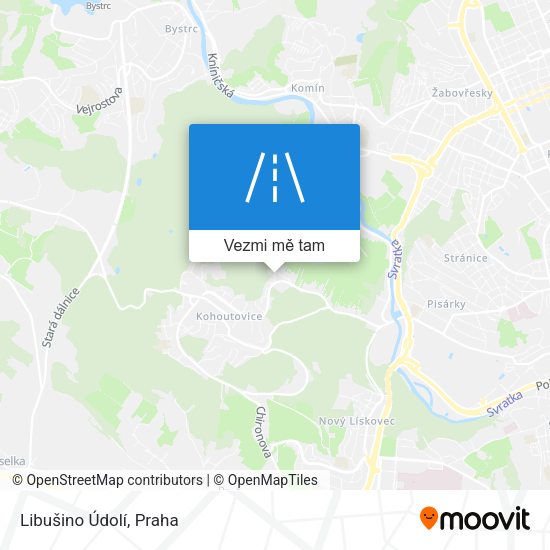 Libušino Údolí mapa