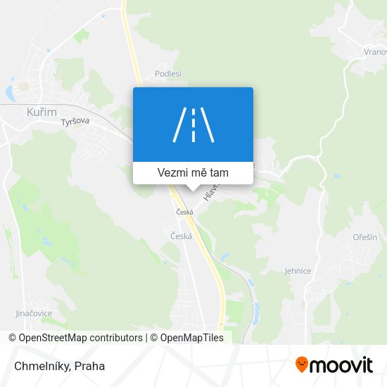 Chmelníky mapa
