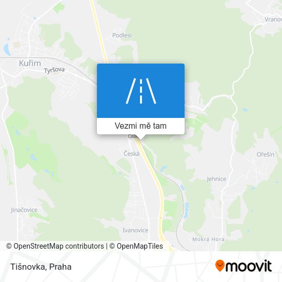 Tišnovka mapa